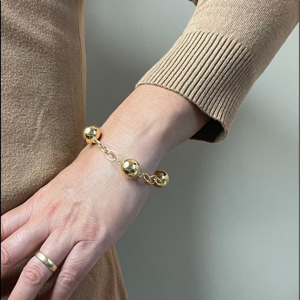 18K Gold Plated Bead Bracelet